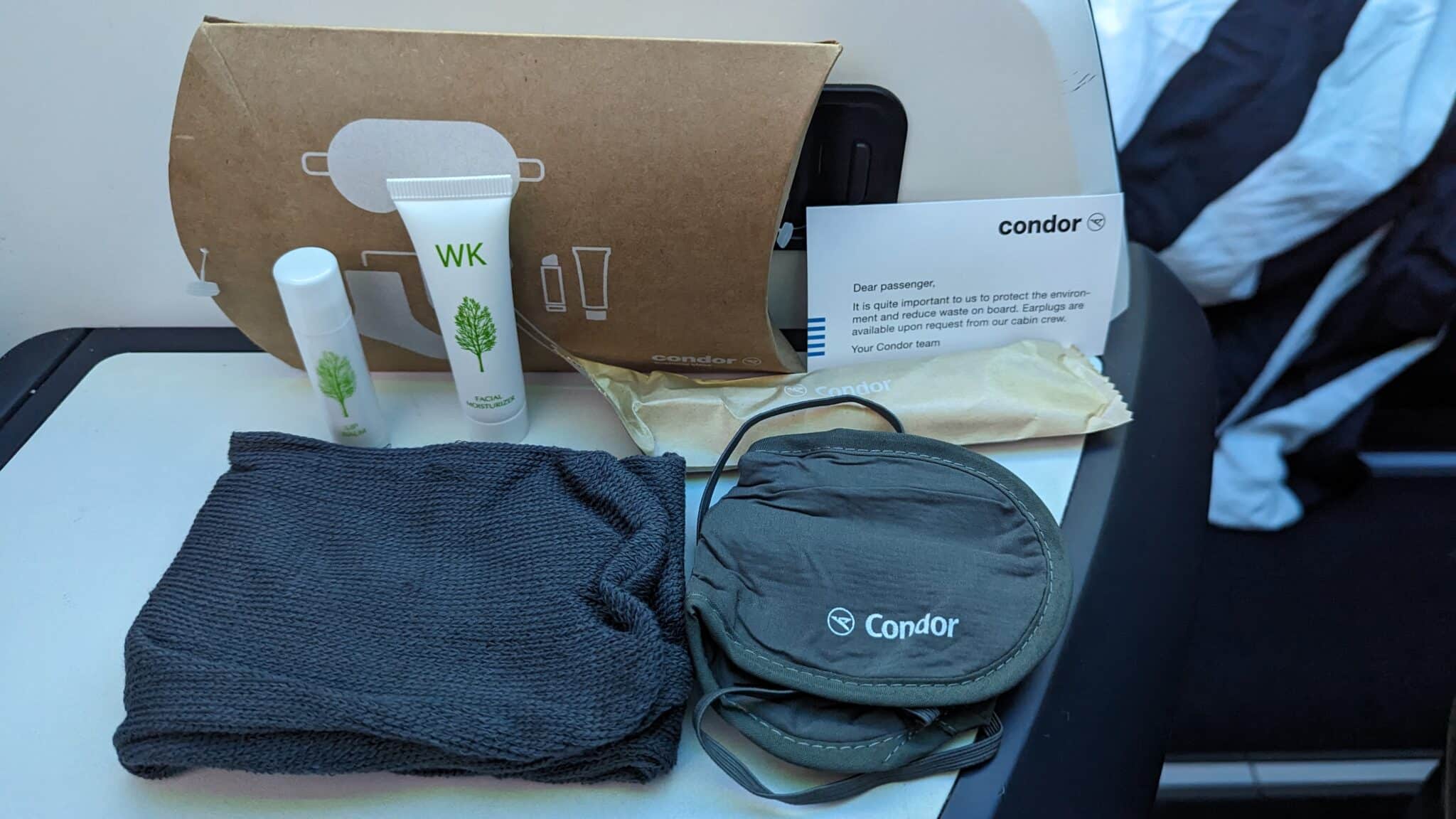 Condor Business class amenities 