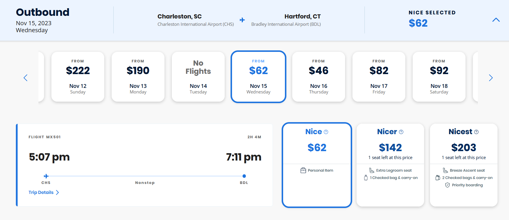 Breeze Airways bundle pricing