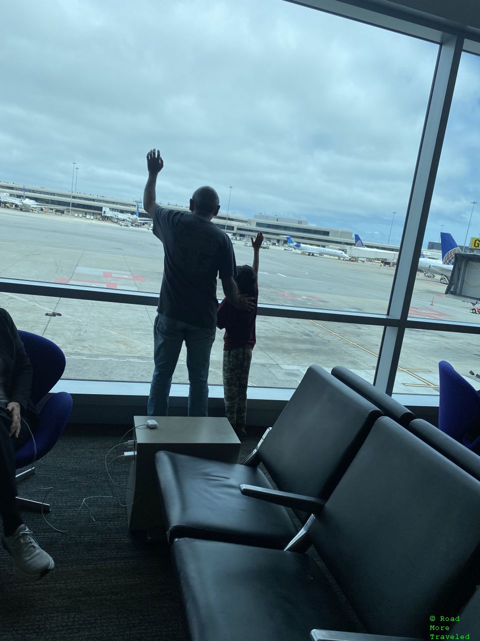 Staring out the window at SFO international terminal