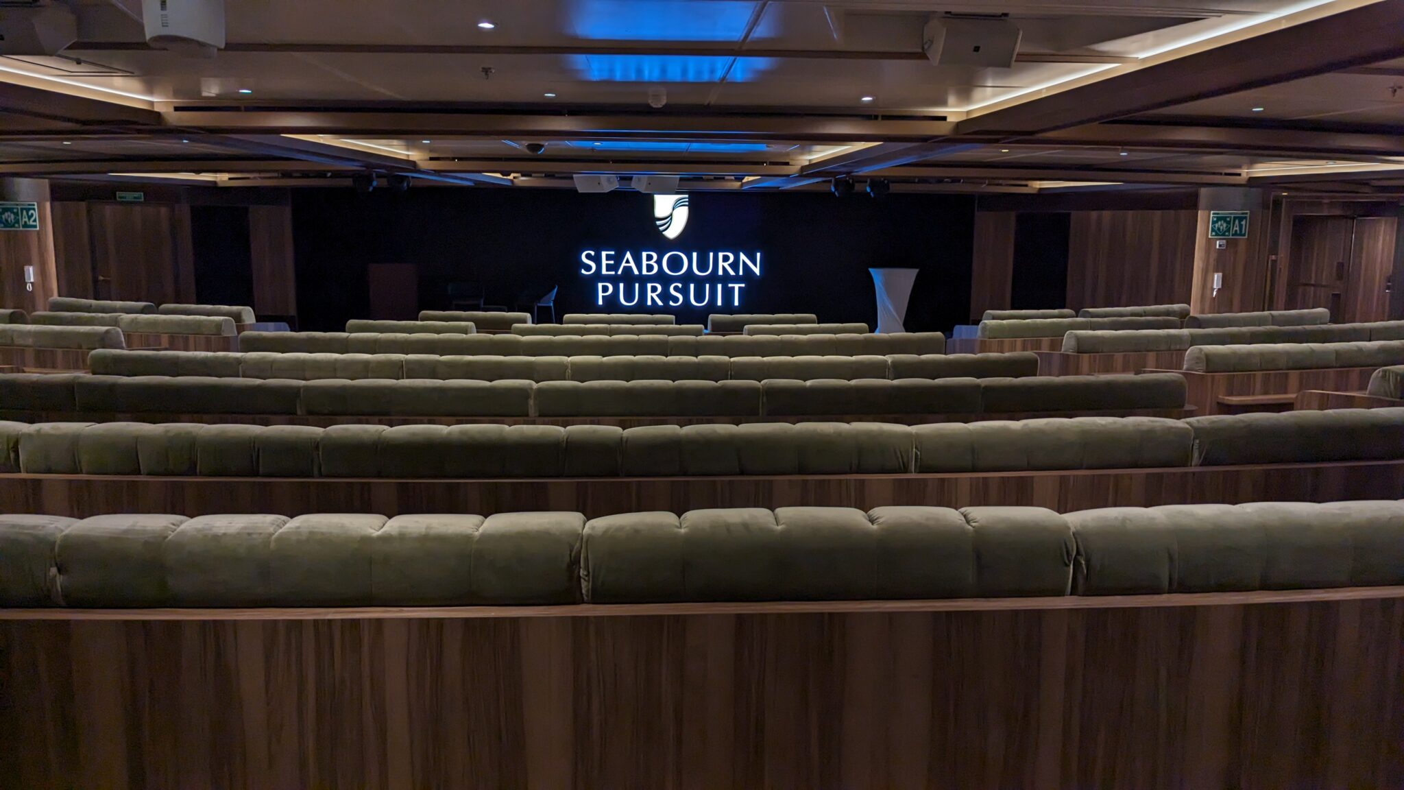 a room with rows of seats