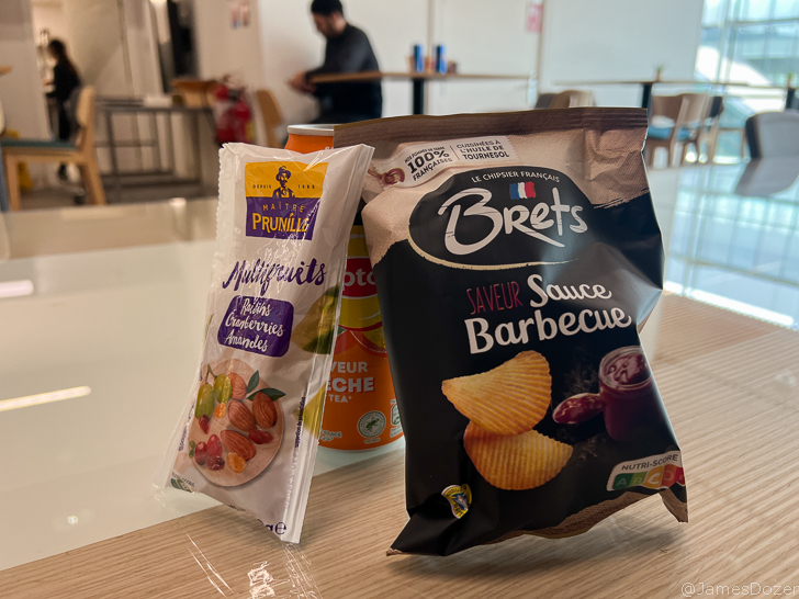 a group of bags of food on a table