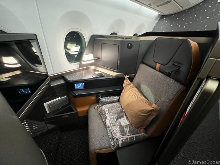 a seat in a plane