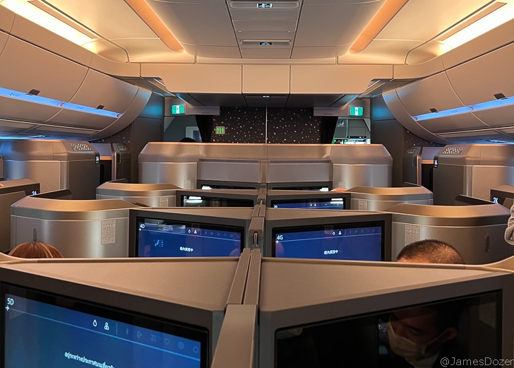 a group of monitors in an airplane