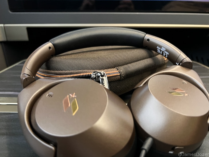 a pair of headphones on a case