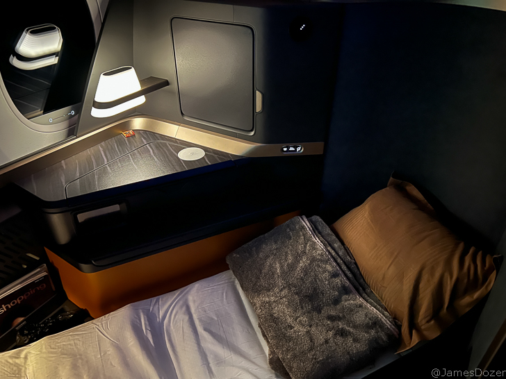 a bed in a room