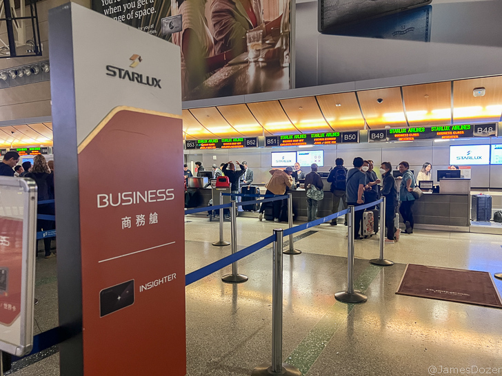 people standing in line at an airport