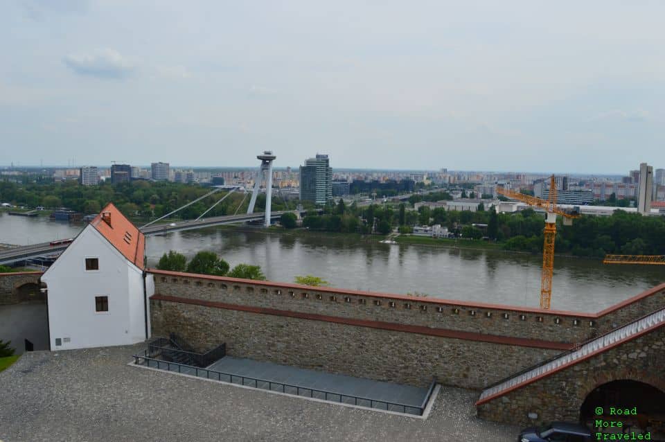 View of Nový Most Bridge from Bratislava Castle
