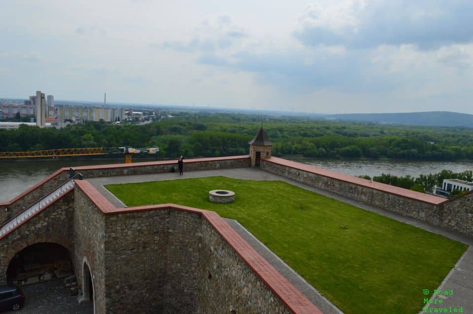 Danube River view from Bratislava Castle