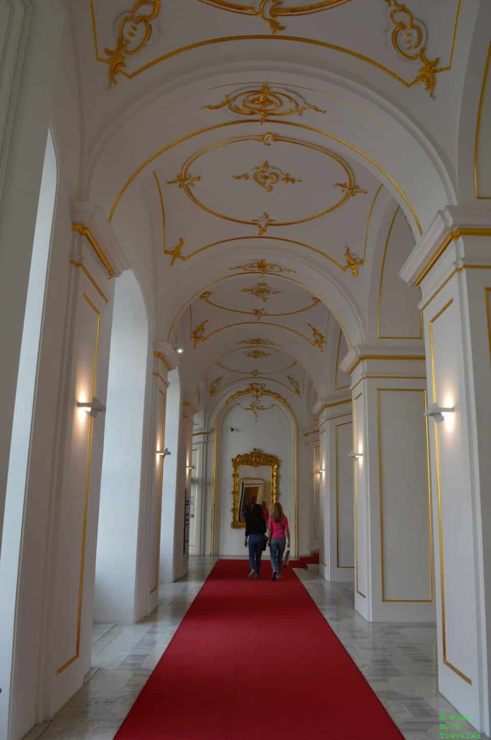 Rococo style hallway at Bratislava Castle