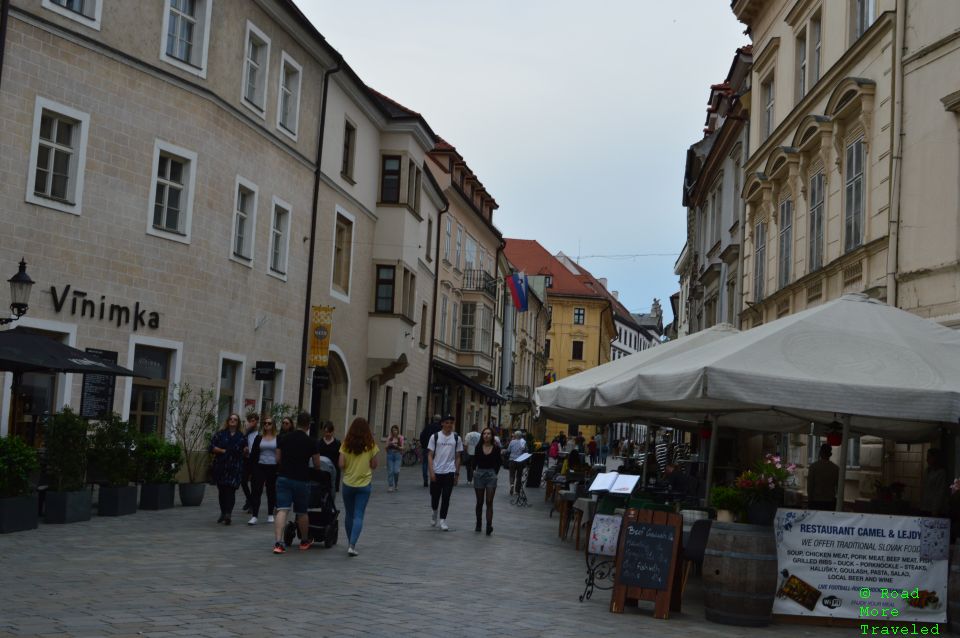 Street side cafes in Old Town Bratislava