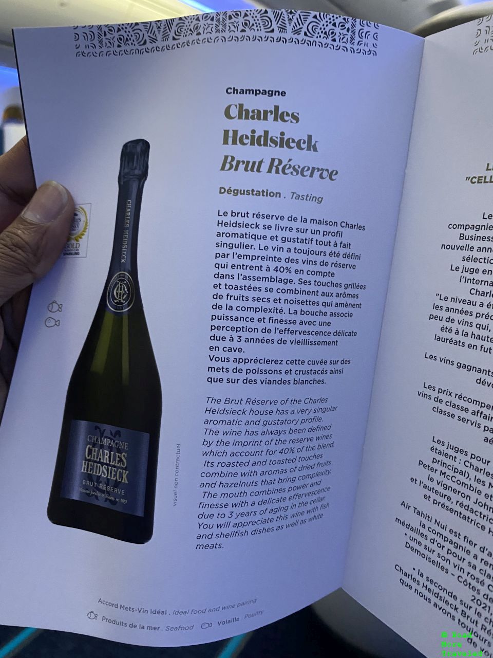 Air Tahiti Nui B787-9 Business Class - champagne