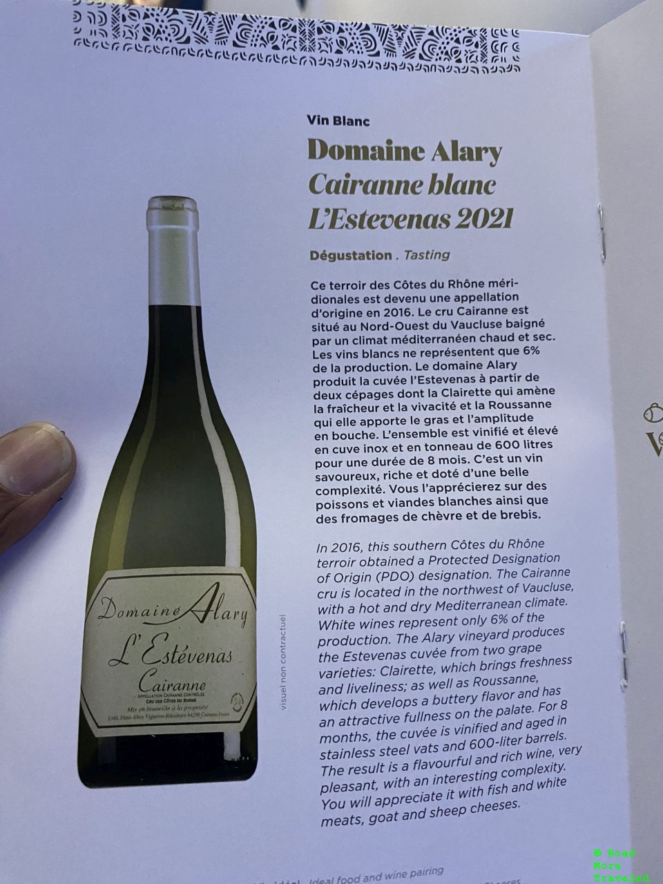 Air Tahiti Nui B787-9 Business Class - wine list