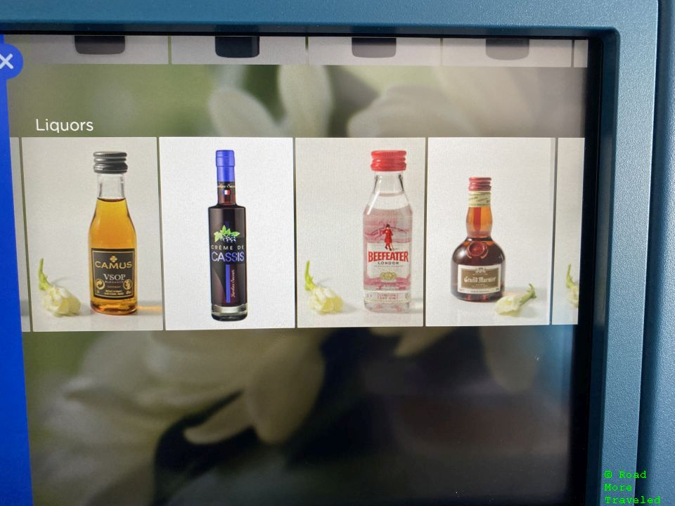 Air Tahiti Nui Business Class liquor selection