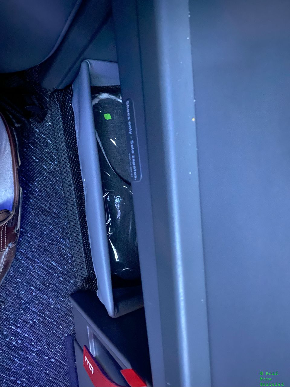 jetBlue Mint Suite netted storage bin