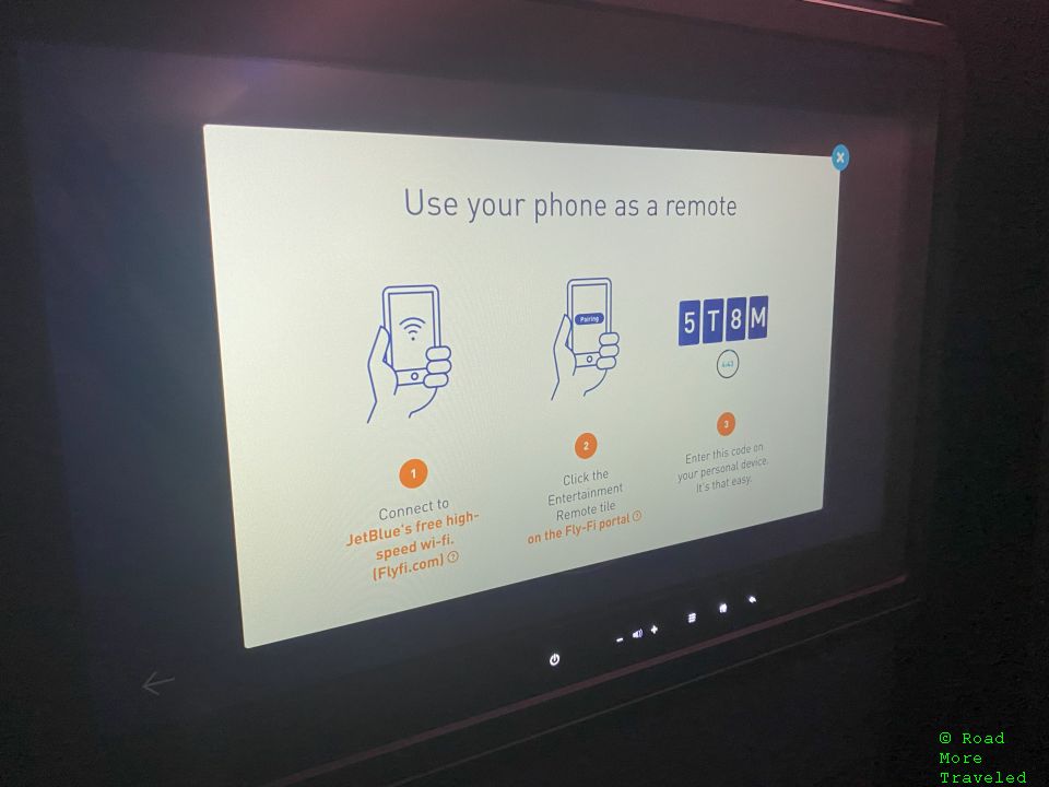 jetBlue IFE and phone pairing