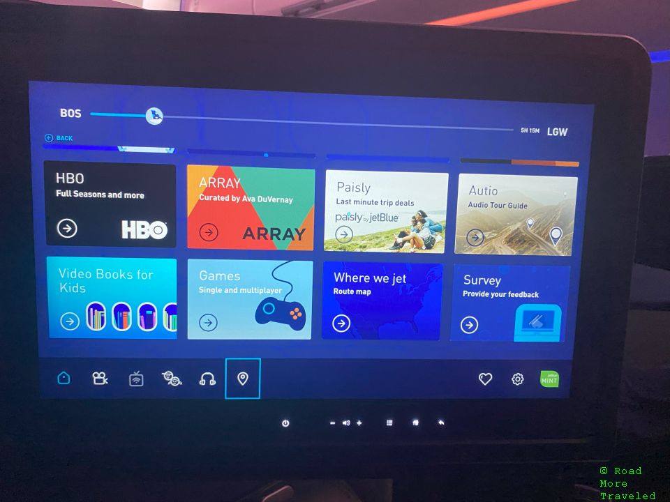 jetBlue IFE HBO selection