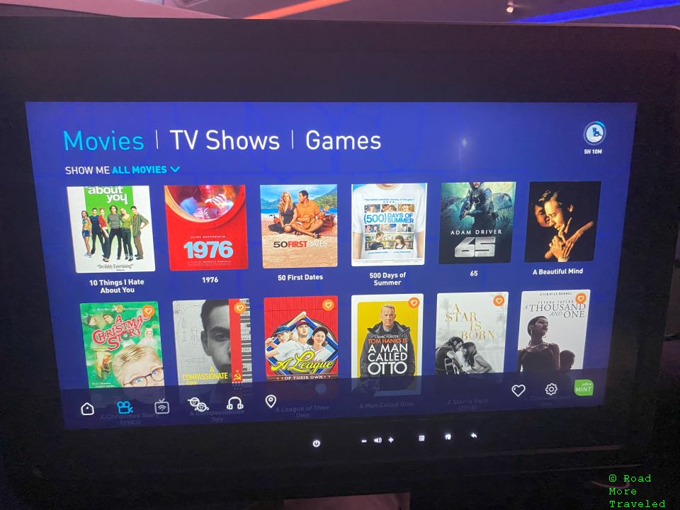 jetBlue A321neo Mint Business Class - in-flight entertainment