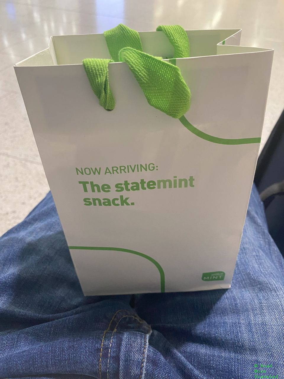 jetBlue A321neo Mint Business Class - breakfast to-go bag