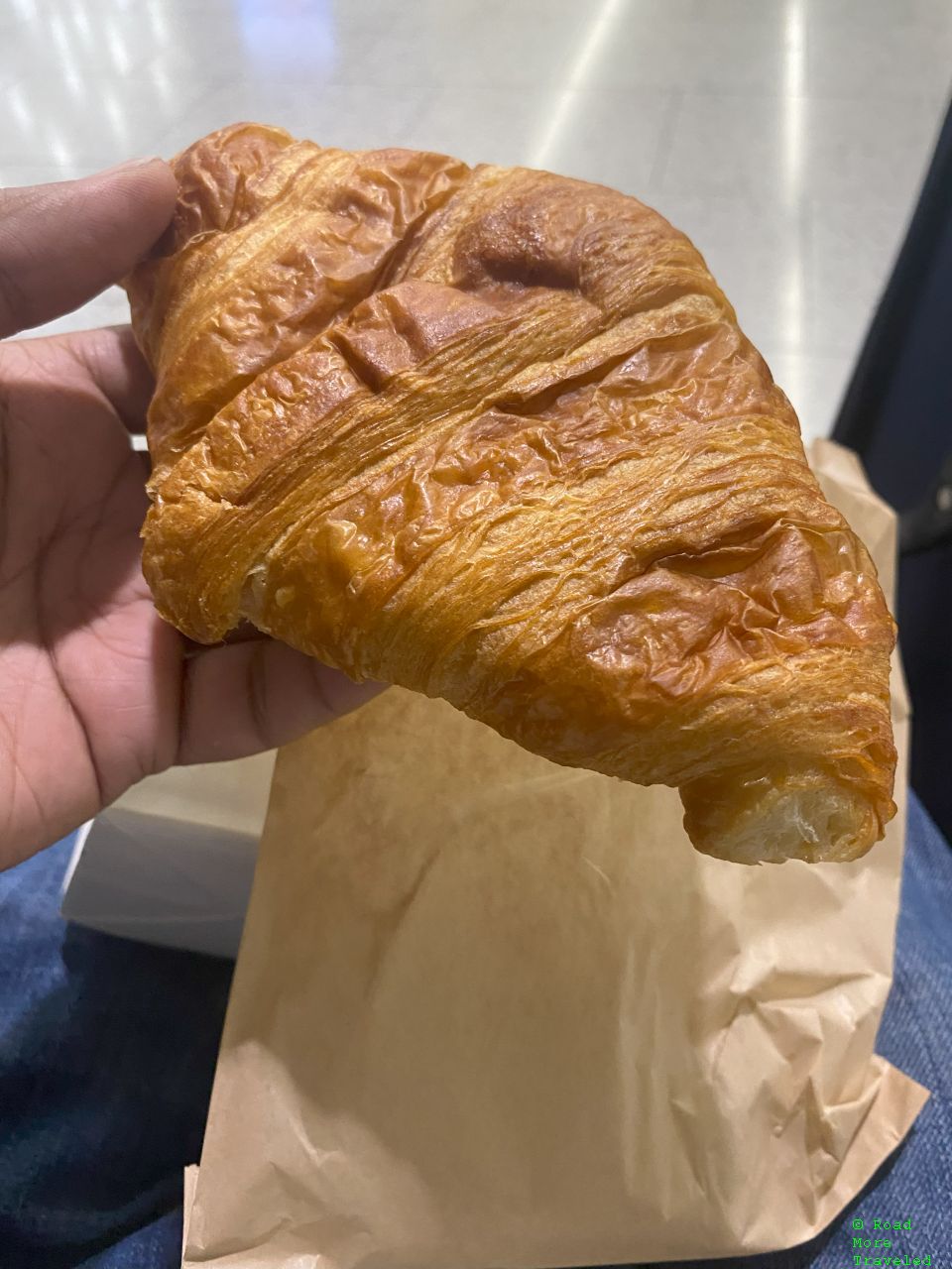 jetBlue Mint to-go breakfast bag - croissant
