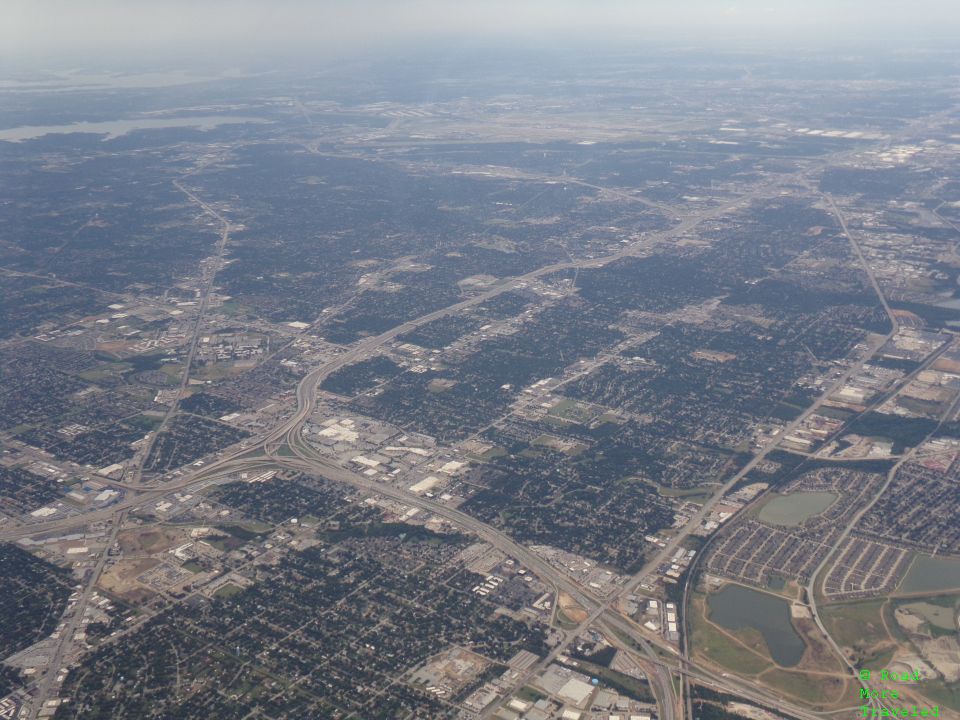 DFW Airport airfield seen from northeast Fort Worth