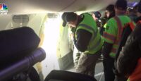 a group of people in a plane