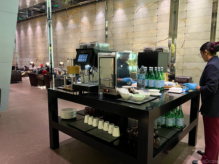 a coffee machine in a room