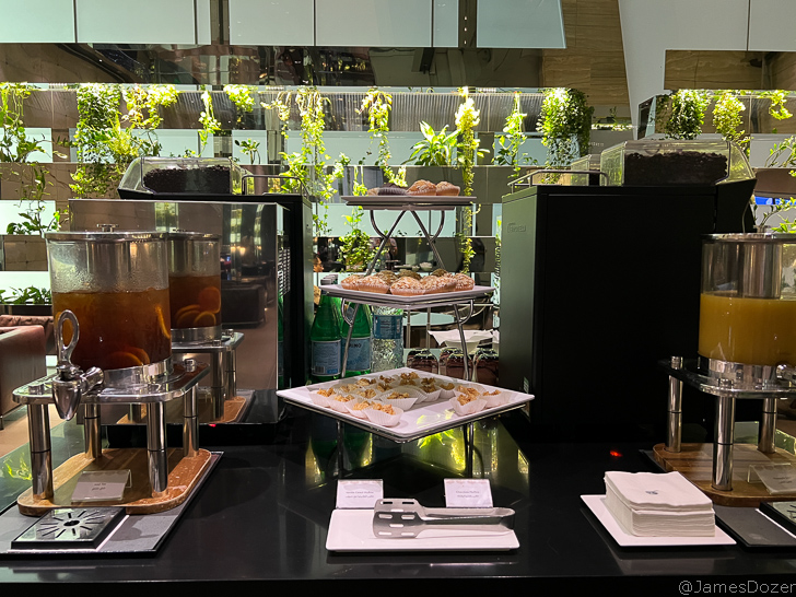 a trays of food on a table