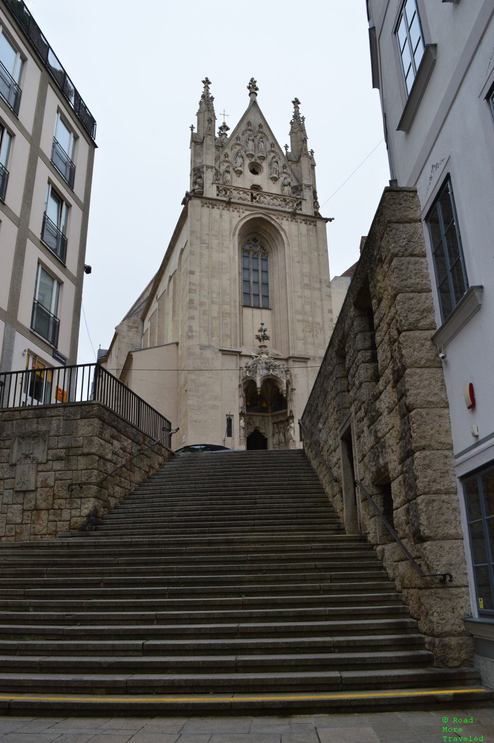 Staircase leading to Maria am Gestade church, Vienna