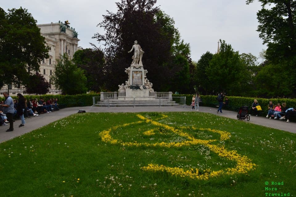 Enjoying a spring weekend in Vienna - Mozart Monument