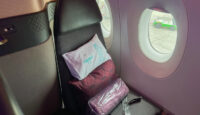a seat with a pillow on it