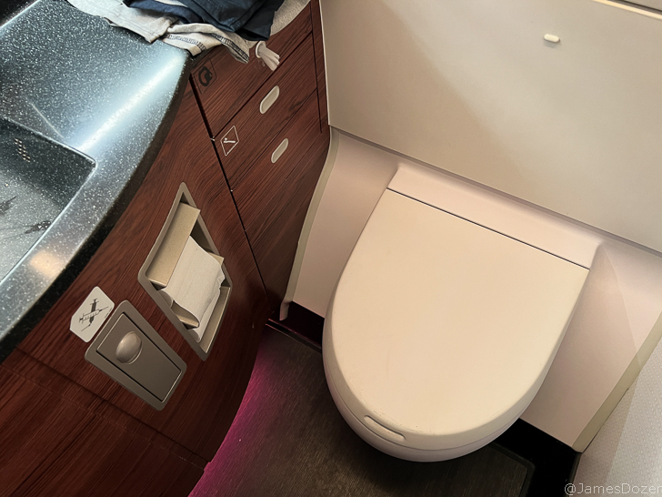a toilet in a bathroom