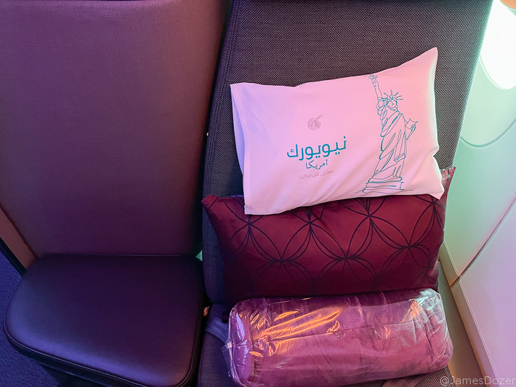 a pillow and a pillow on a chair