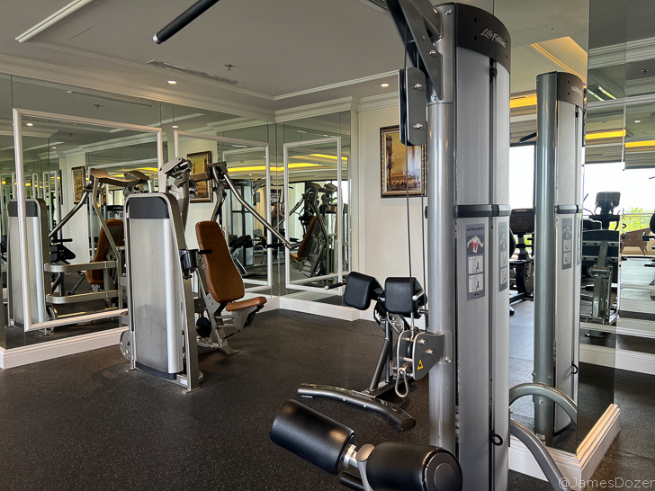 a gym with exercise equipment