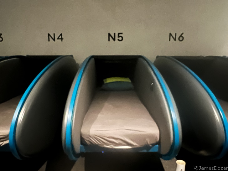a bed in a room