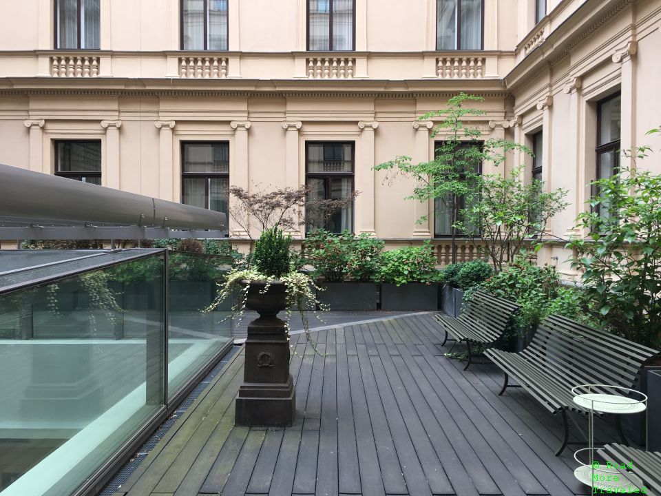 Outdoor terrace (2nd floor) at Palais Hansen Kempinski Vienna
