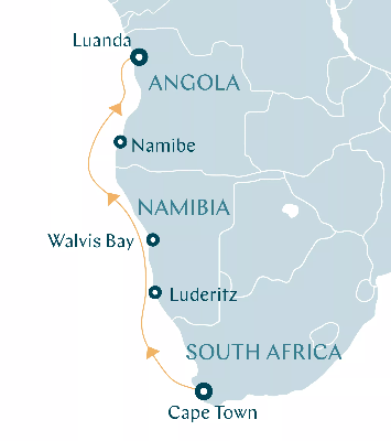 a map of africa with cities