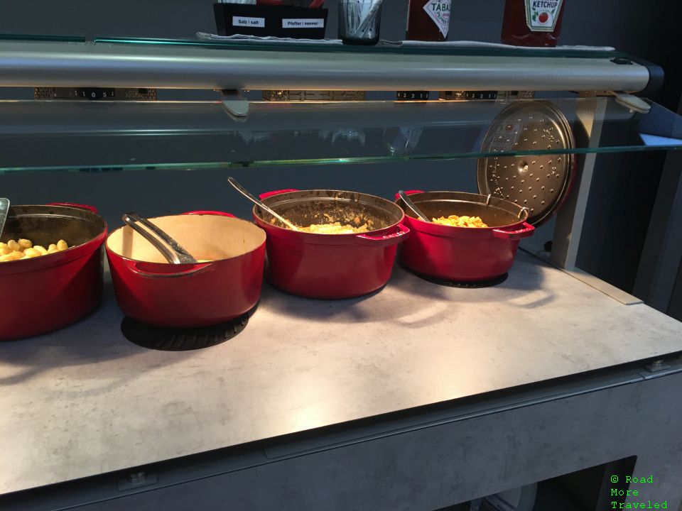 Hot buffet at Austrian Business Lounge (F Gates at VIE)