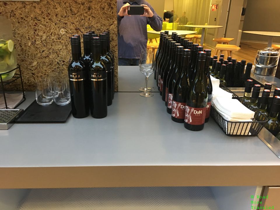 Wine selection at Austrian Business Lounge (VIE F Gates)