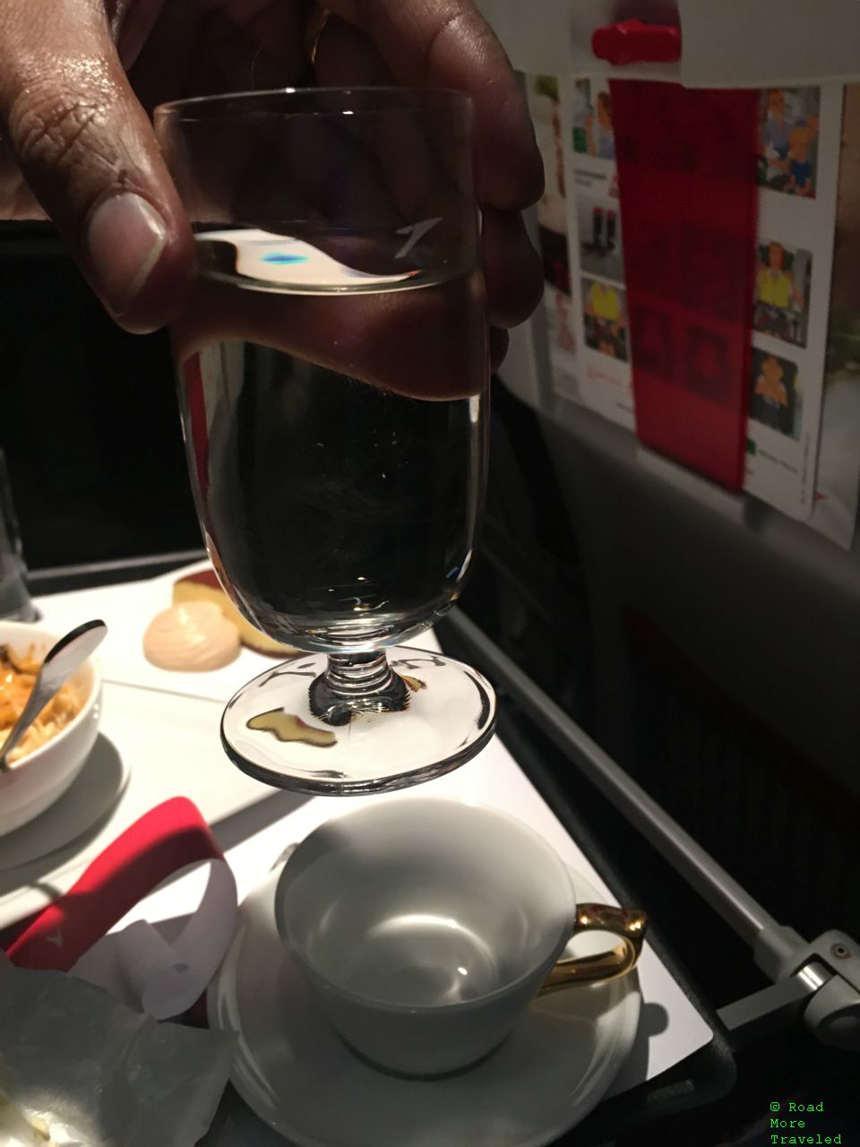 White wine in short-haul Austrian Business Class