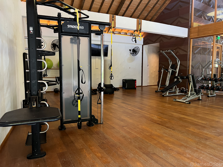 a gym with exercise equipment
