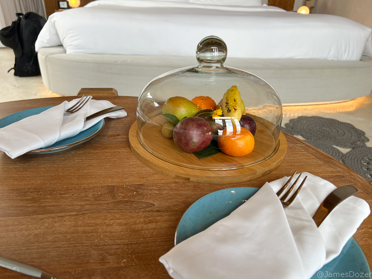 a plate with fruit on it