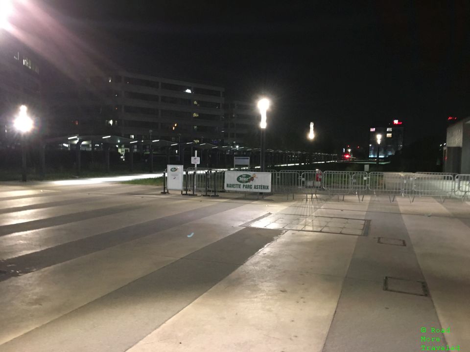 Beginning of hotel walkway outside CDG T3 train station
