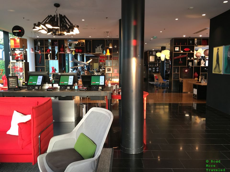 citizenM Paris Charles de Gaulle - seating area and model airplane