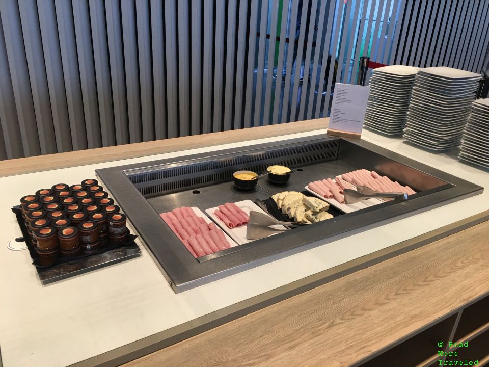 AF Lounge CDG 2E Hall L - cold cuts and cheese