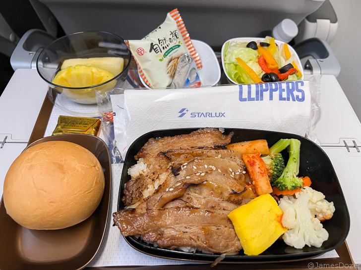 food on a tray on a table