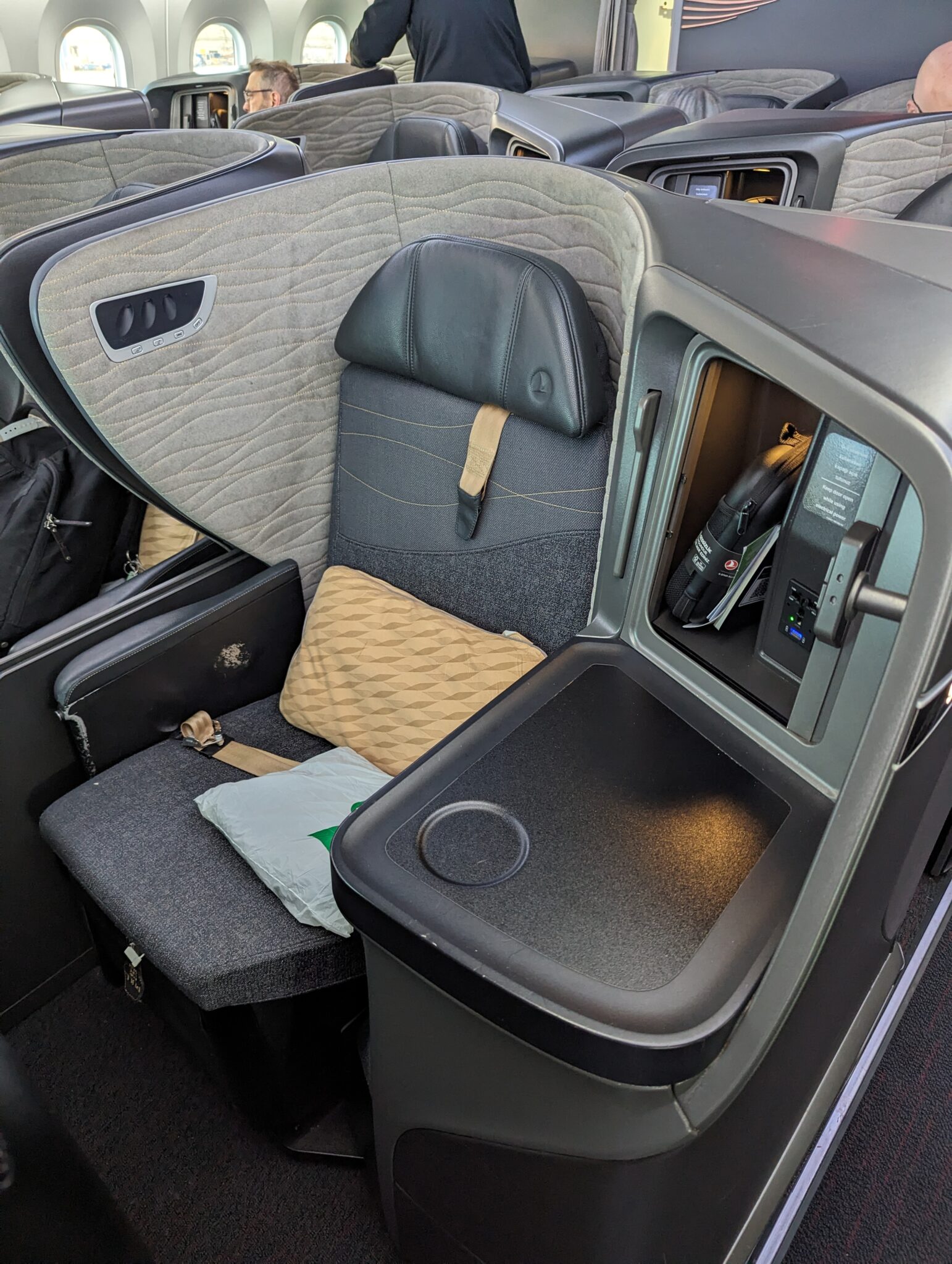 a seat in a plane