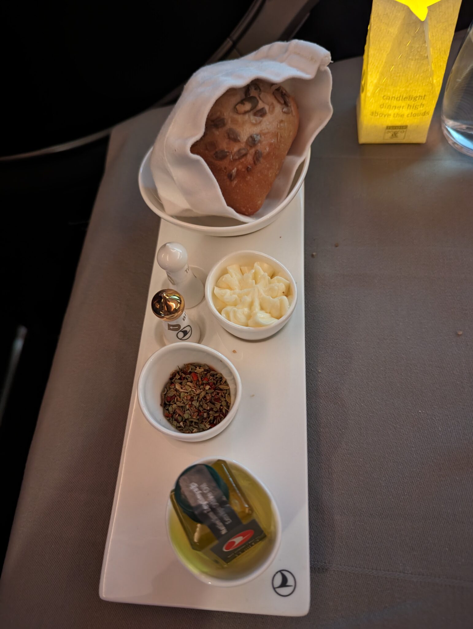a tray of food on a table