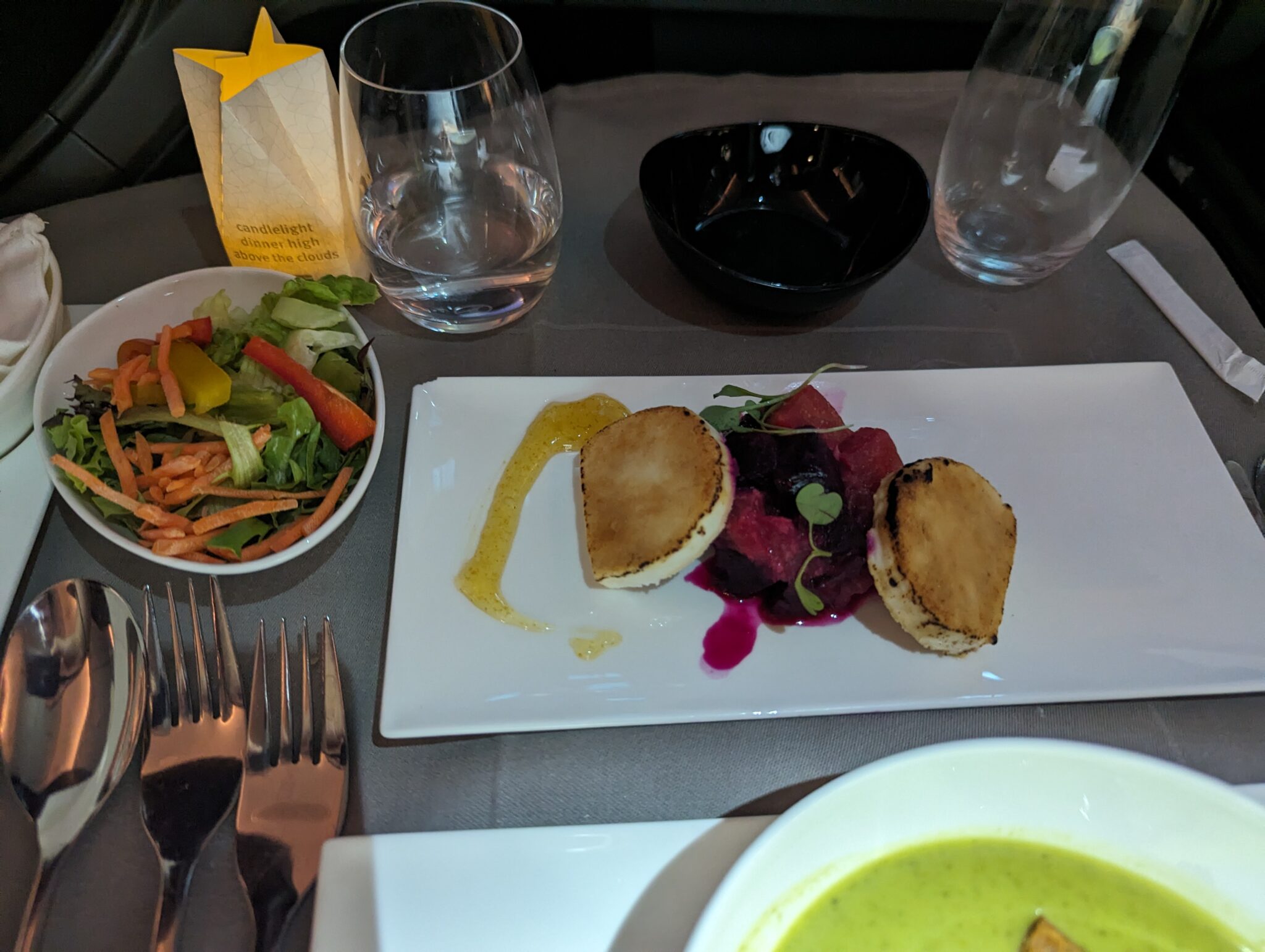 a plate of food on a table