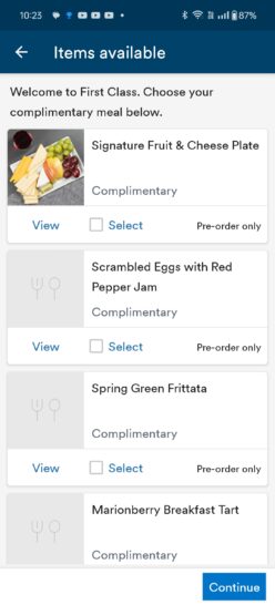 a screenshot of a food menu