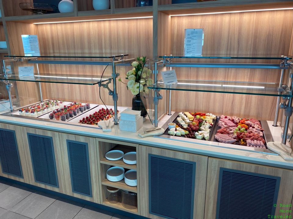 AF Lounge SFO - cold cuts, cheeses, and fruits